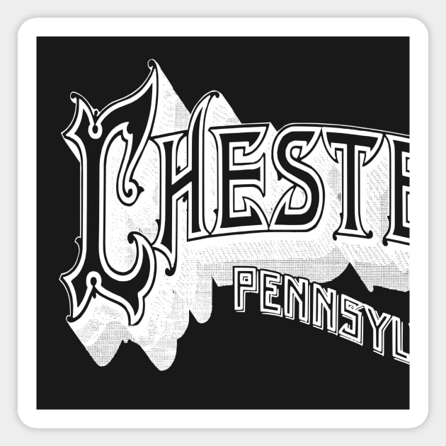 Vintage Chester, PA Sticker by DonDota